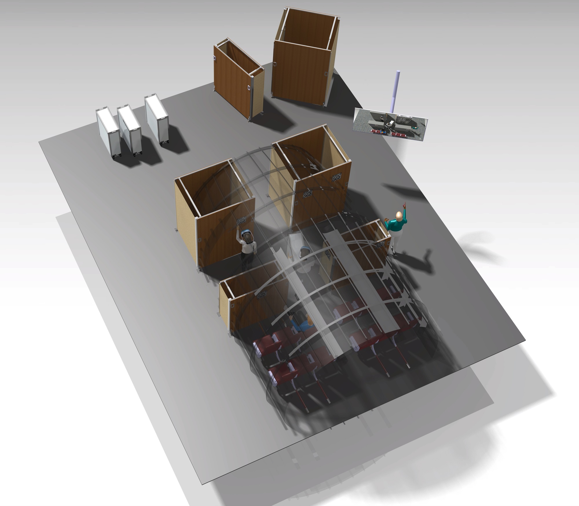 Overhead View of the CabinFlexLab within the Cabin Envelope