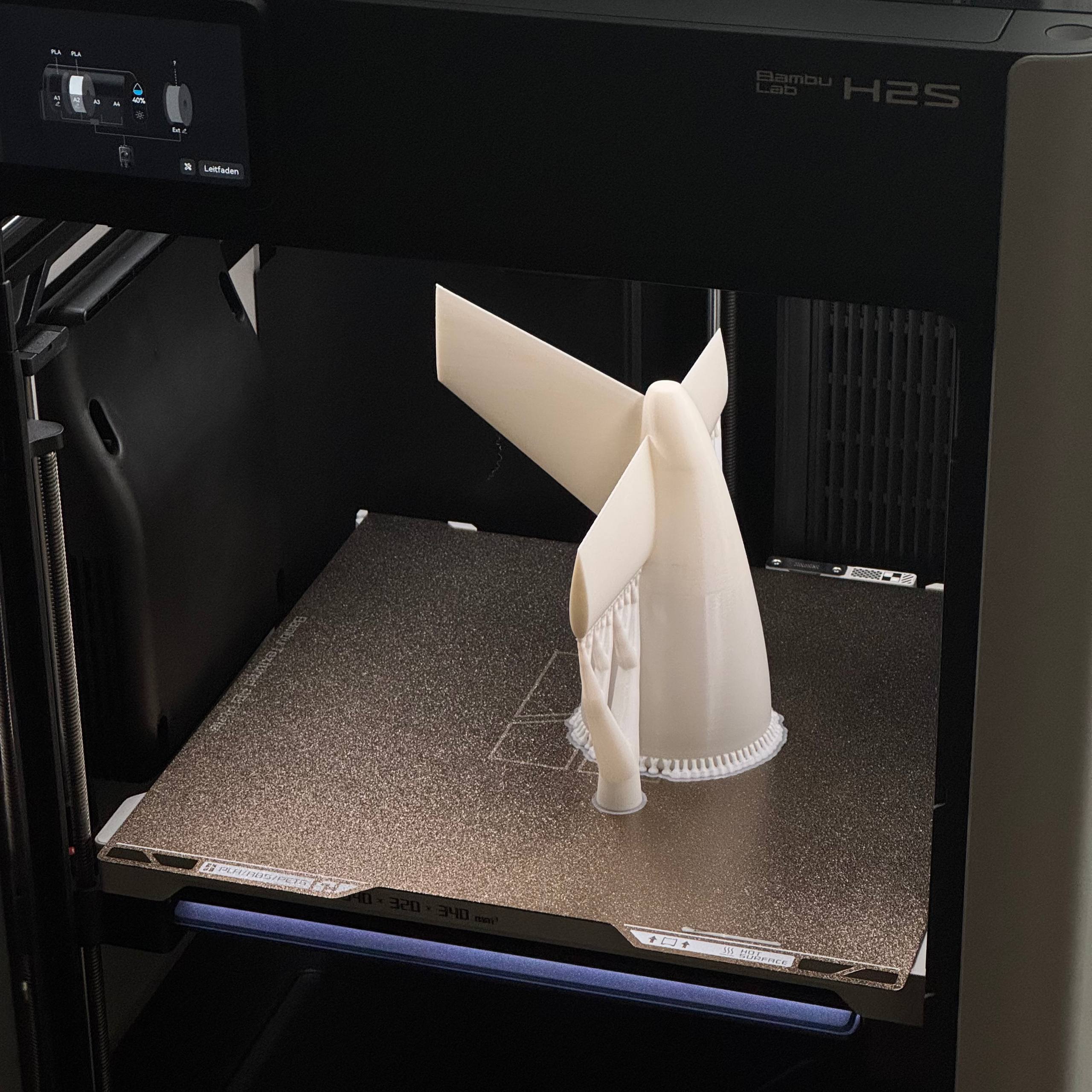 Rear fuselage section of the ADAPT demonstrator inside the 3D printer